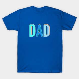 Dad Colourful Typographic Design T-Shirt